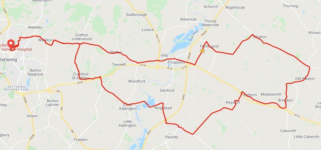 40.7 mile : Kettering – Old Weston (clockwise east)